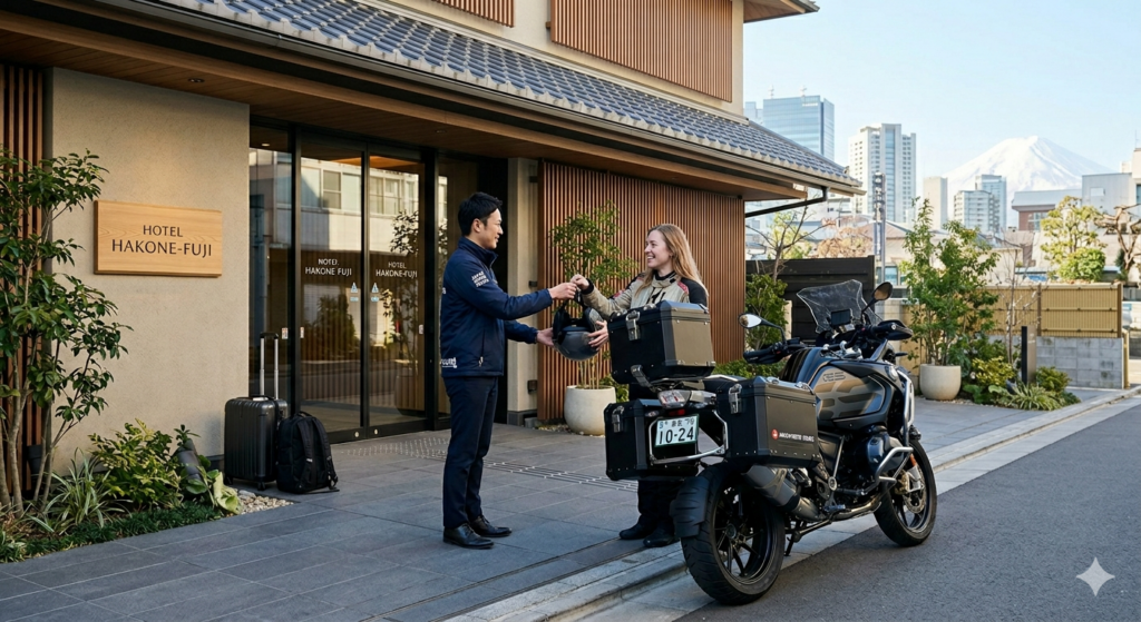 Delivery motorcycle rental Japan guided tours