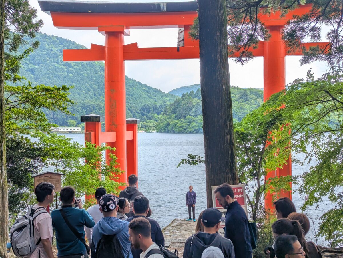 Hakone Shrine floating torii gate, Lake Ashi